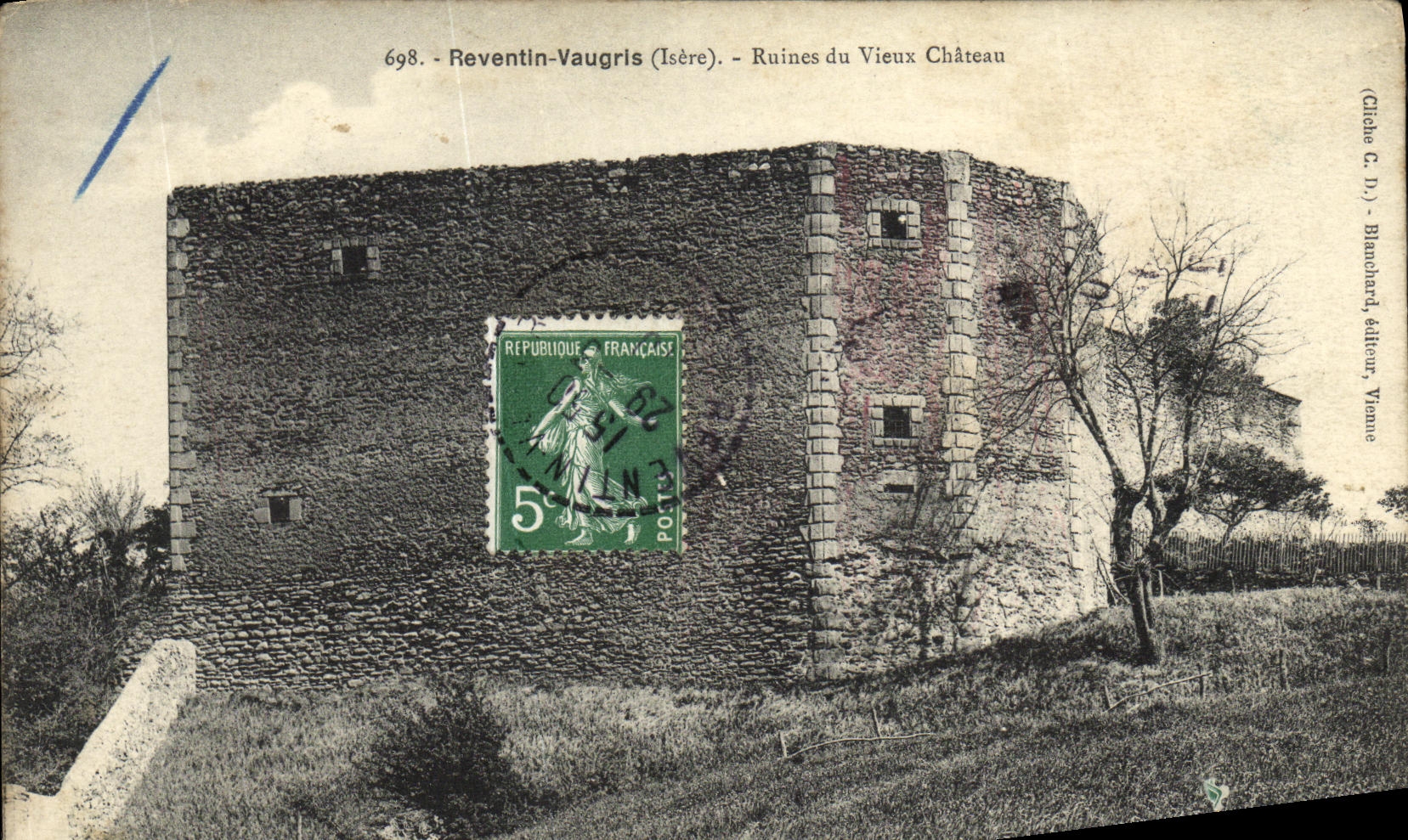 Reventin-Vaugris (Isère) — Ruines du Vieux Château — Cliché C. (N.) - Blanchard éditeur, Vienne