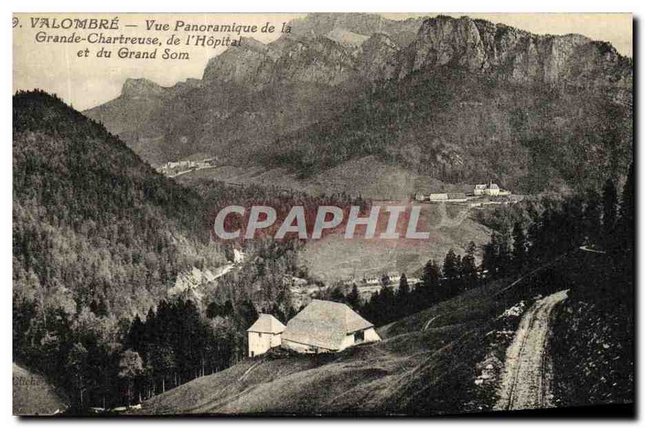 Valombre — Vue panoramique de la Grande-Chartreuse, de l'Hôpital et du Grand Som