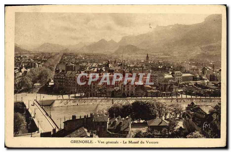 CPA Grenoble Vue Generale Le Massif du Vercors