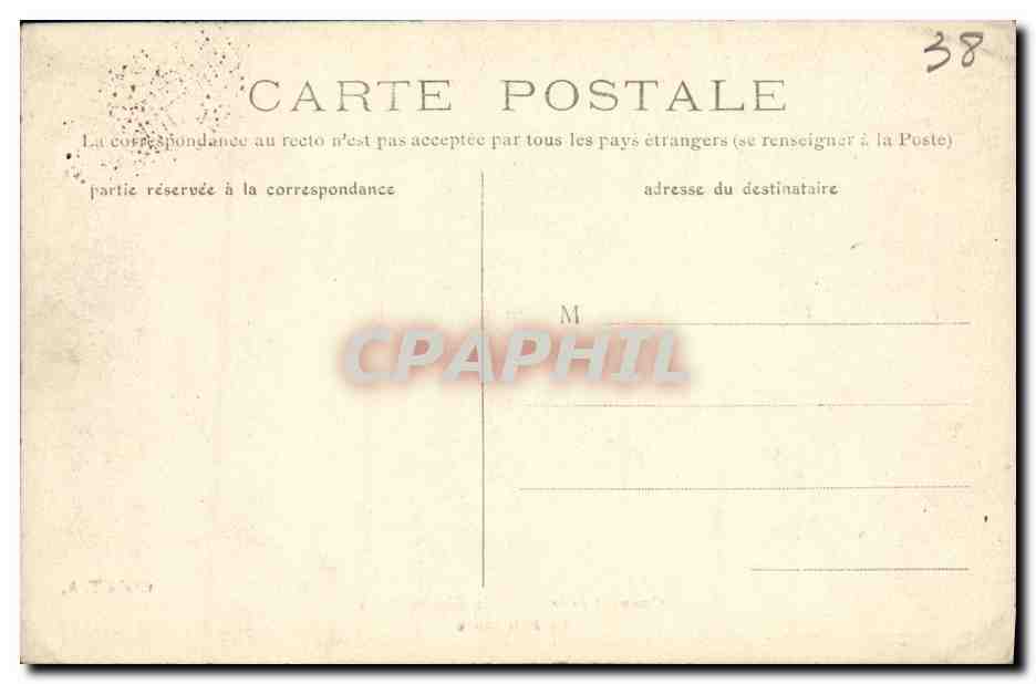 CPA Dauphine Couvent de la Grande Chartreuse Le refectoire — Rückseite