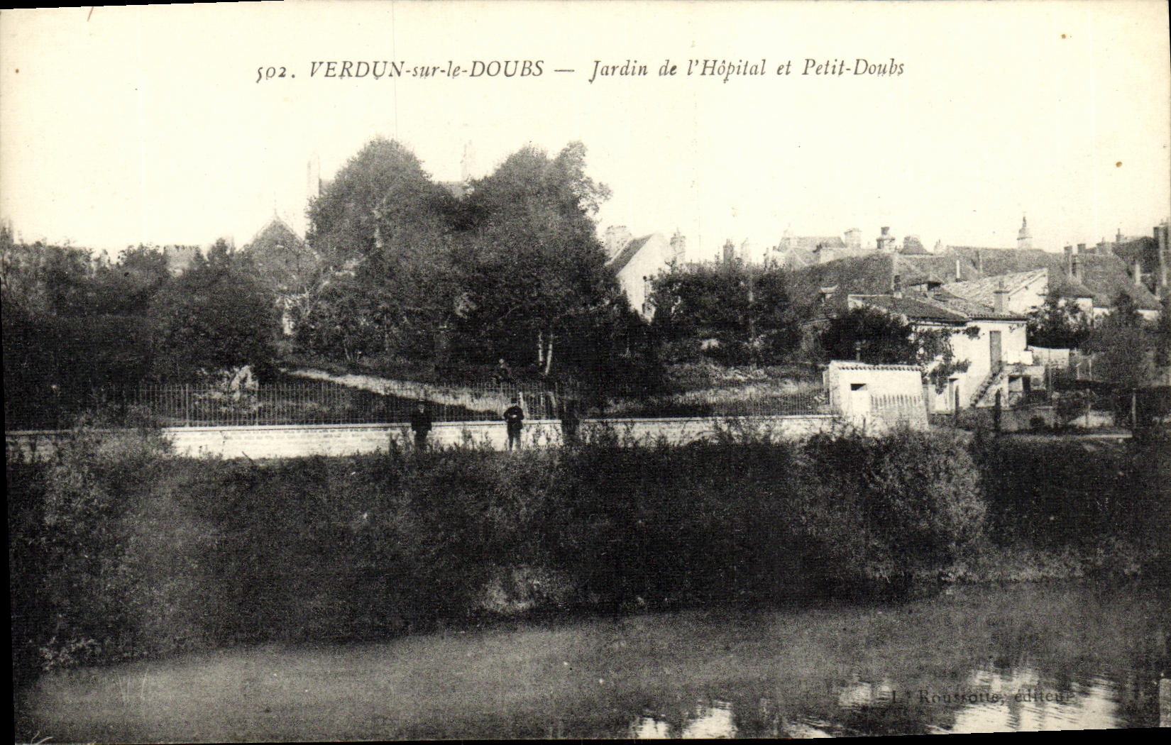 Verdun-sur-le-Doubs — Gartens des Krankenhauses und Petit-Doubs — L. Roussot, Verleger