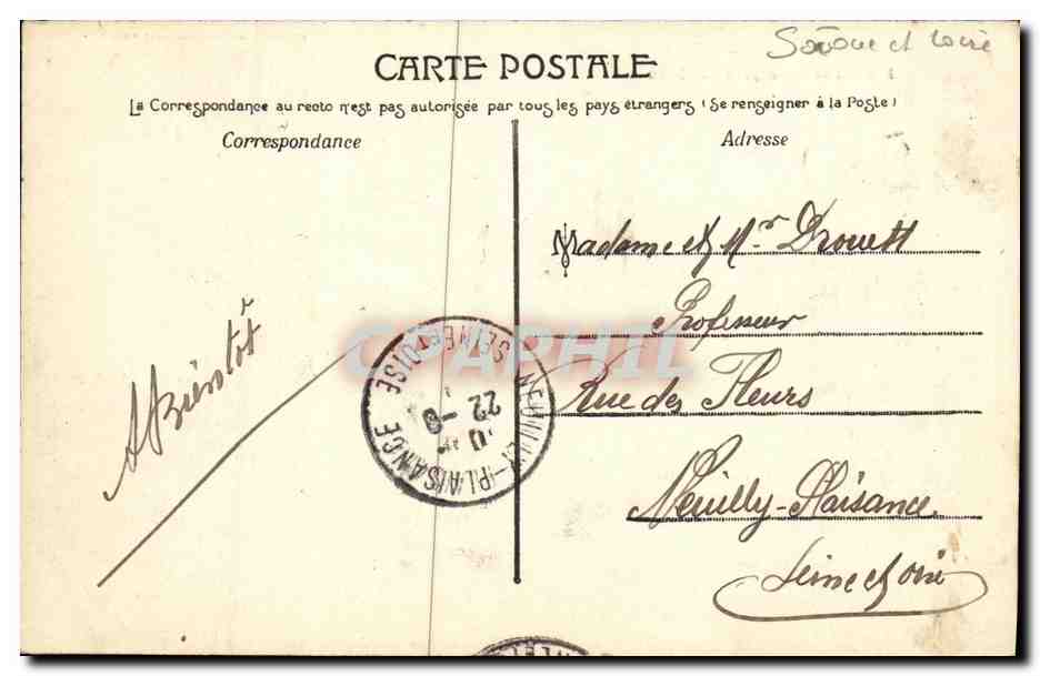CPA En Morvan Uchon Rochers de la Chapelle Saint Rau — Rückseite