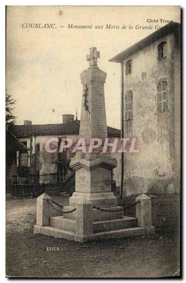 CPA Coublanc Monument aux Morts de la Grande guerre Militaria