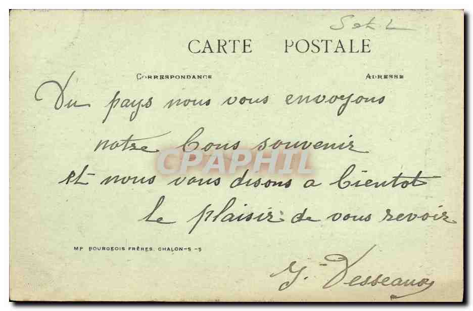 CPA Coublanc Monument aux Morts de la Grande guerre Militaria — Rückseite