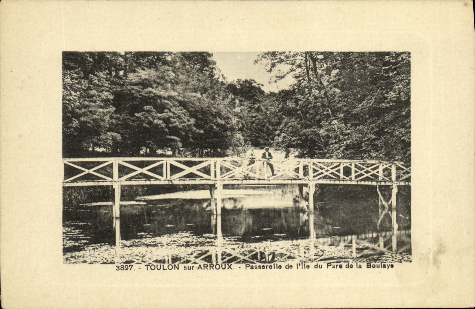 CPA Toulon sur Arroux Passerelle de L Iie du Parc de la Boulaye