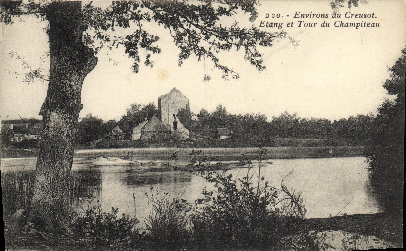 Etang et Tour du Champiteau — Environs du Creusot — n° 220