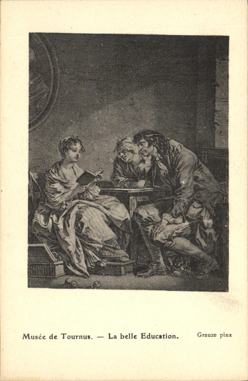 Musée de Tournus — La belle Éducation — Greuze pinx