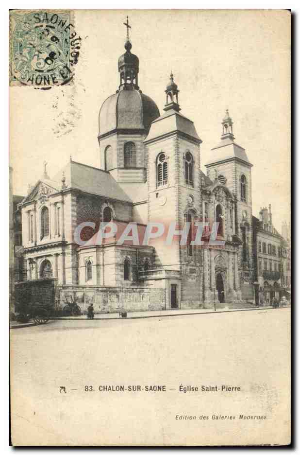 CPA Chalon Sur Saone Eglise Saint Pierre