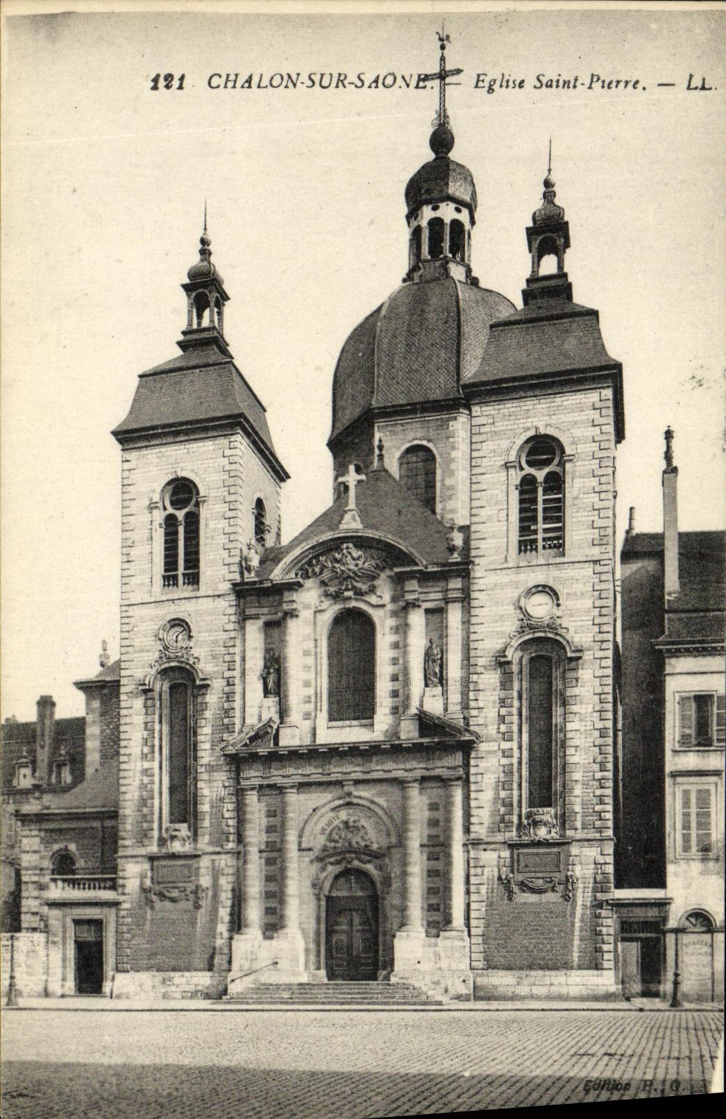 CPA Chalon Sur Saone Eglise Saint Pierre