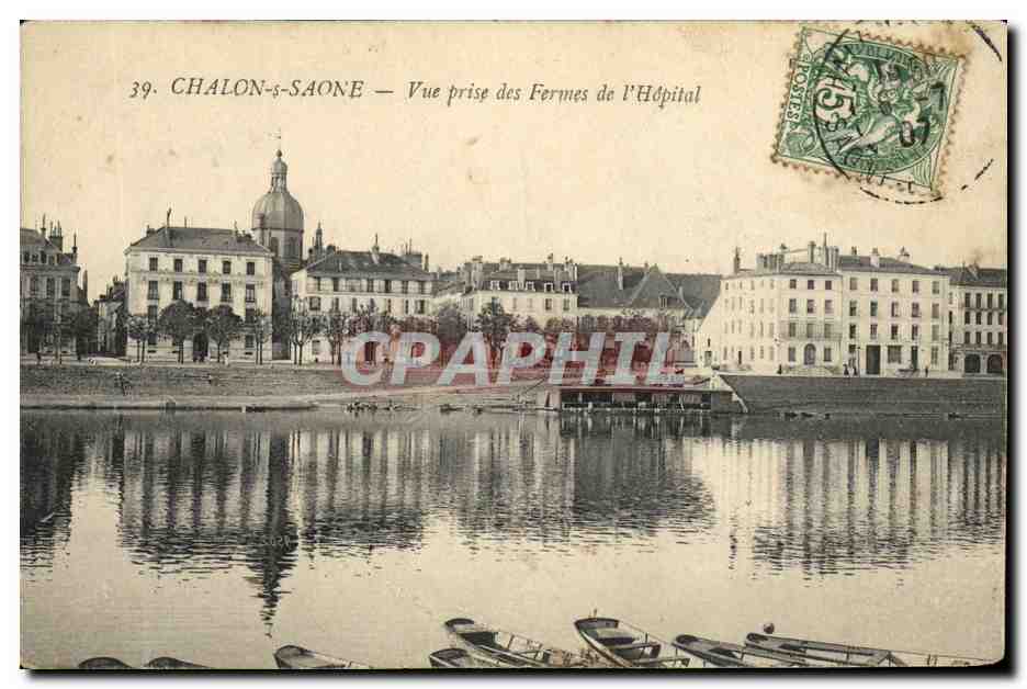 CPA Chalon Sur Saone Vue Prise des Fermes de L Hopital