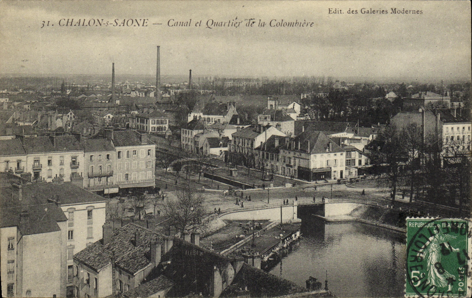 Chalon-sur-Saône — Canal et Quartier de la Colombière — Edit. des Galeries Modernes