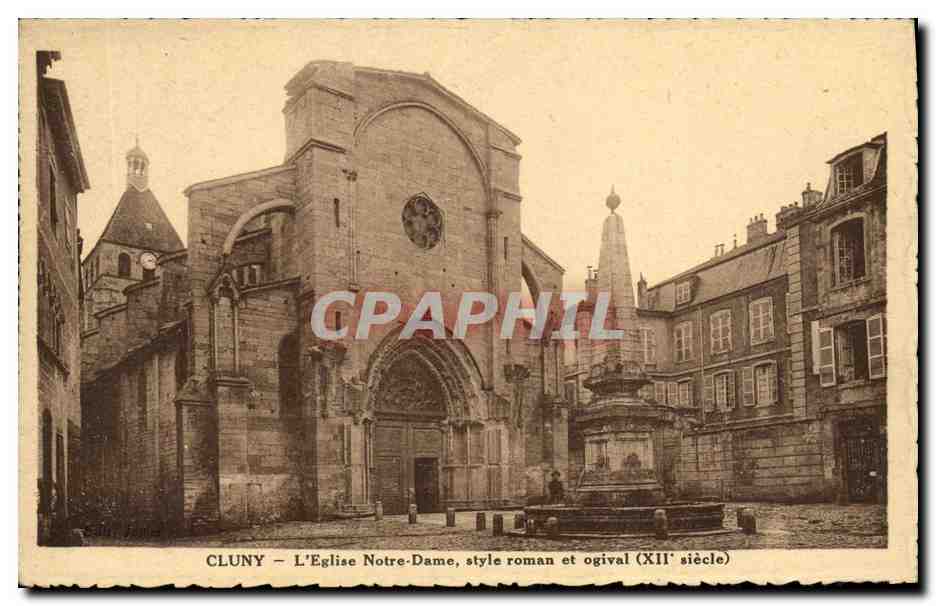 CPA Cluny L Eglise Notre Dame Roman et Ogival