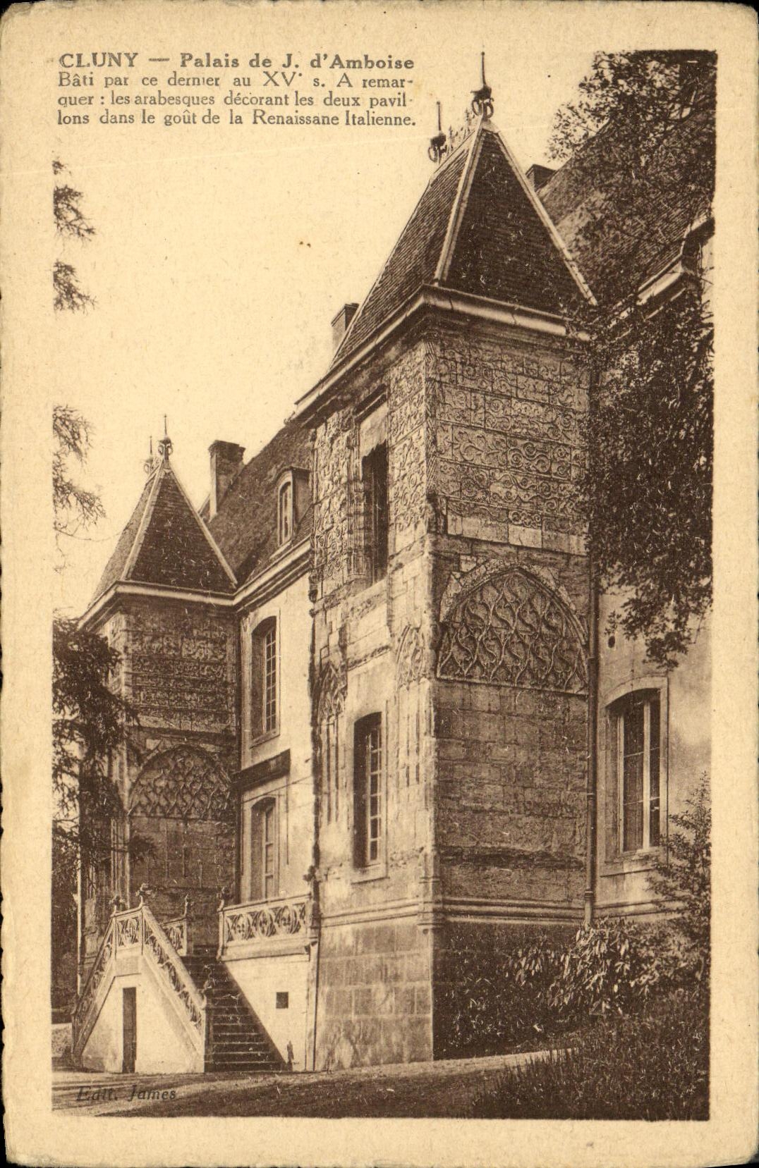 CPA Cluny Palais de J D Amboise