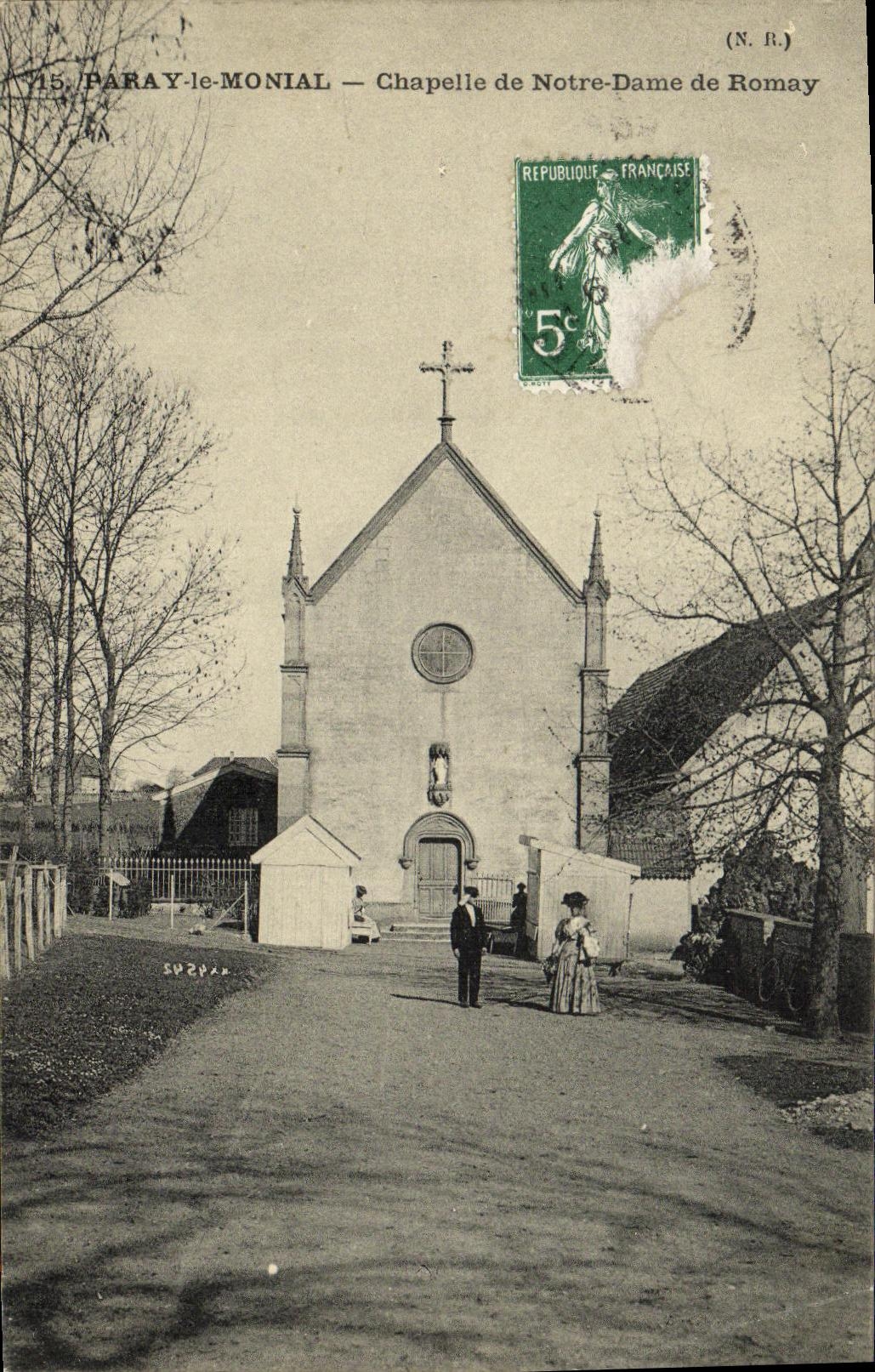 CPA Paray le Monial Chapelle de Notre Dame de Romay