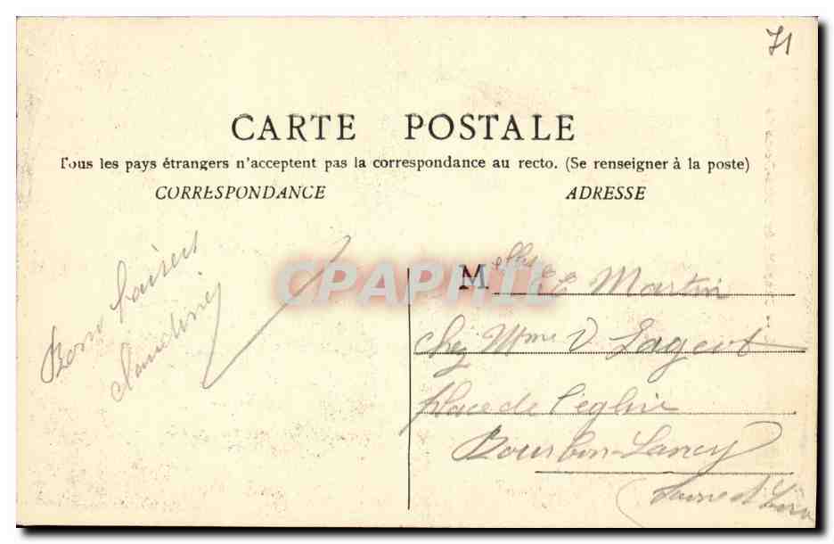CPA Paray le Monial Chapelle de Notre Dame de Romay — Rückseite
