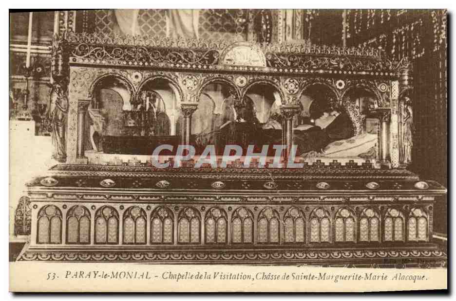 CPA Paray le Monial Chapelle de la Visitation Chasse de Sainte Marguerite Alacoque