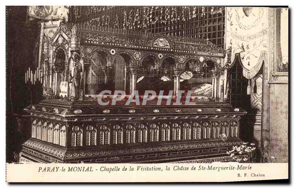 CPA Paray le Monial Chapelle de la Visitation Autel de Ste Marguerite Marie
