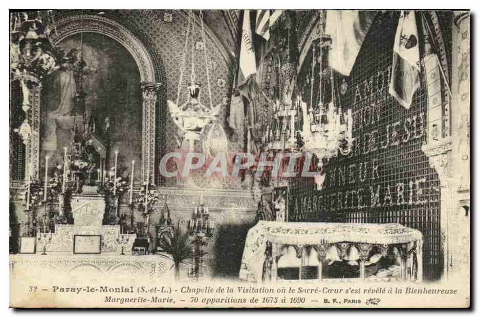 CPA Paray le Monial Chapelle de la Visitation ou le Sacre Coeur s est revele a la bienheureuse