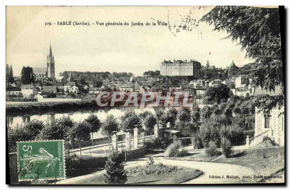 CPA Sable Vue Generale du Jardin de la Ville