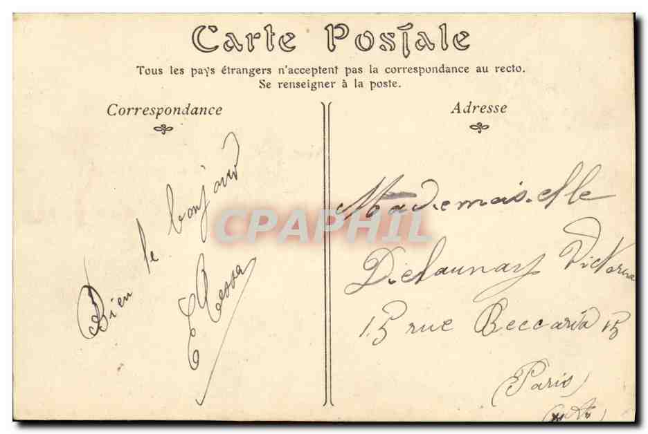CPA Sille Le Guillaume Vue a Vol d Oiseau Prise du Donjon — Rückseite