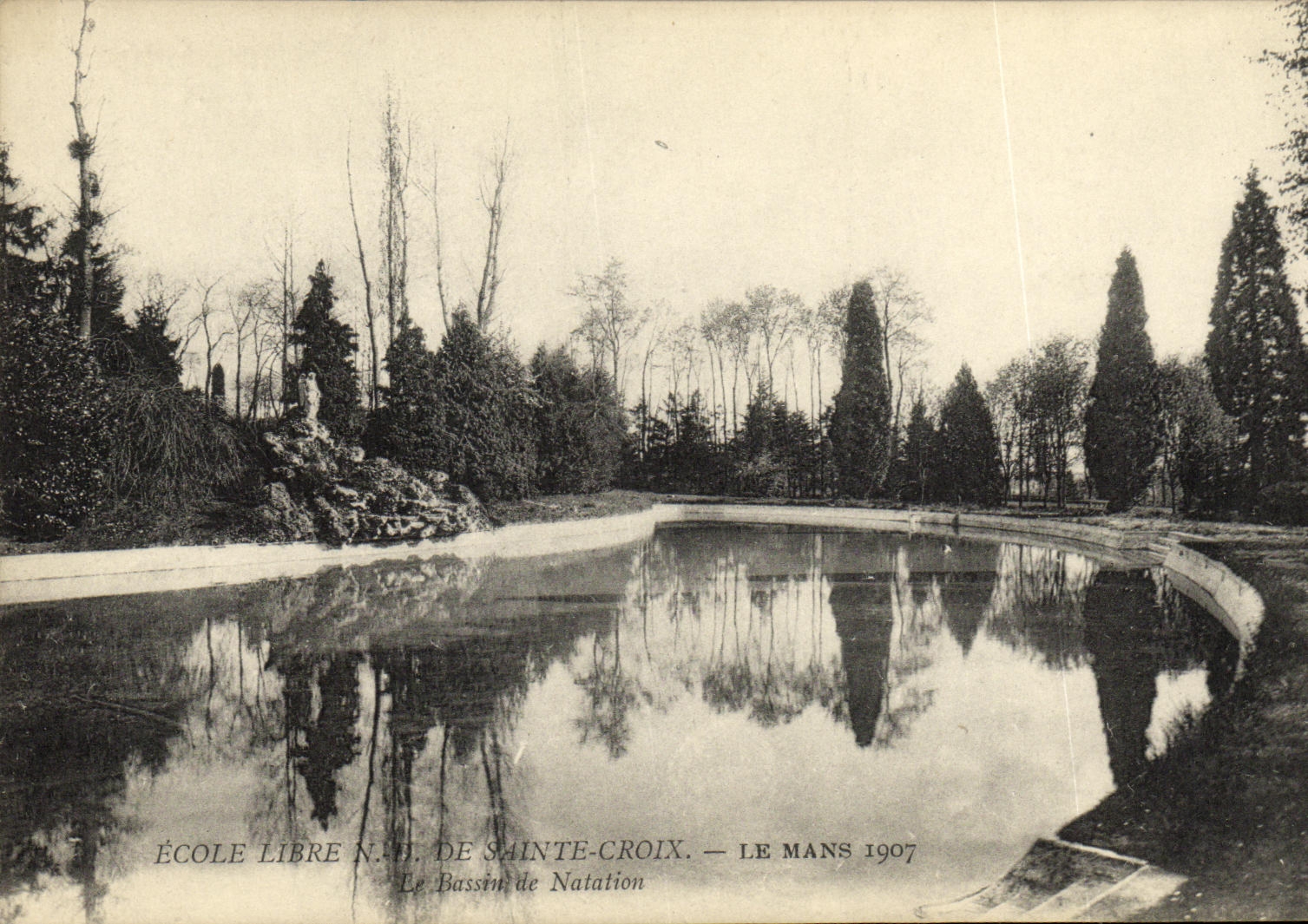Bassin de Natation — École Libre N.B. de Sainte-Croix — Le Mans 1907