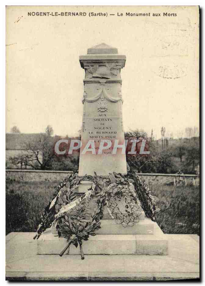 CPA Nogent Le Bernard Le Monument Aux Morts Militaria