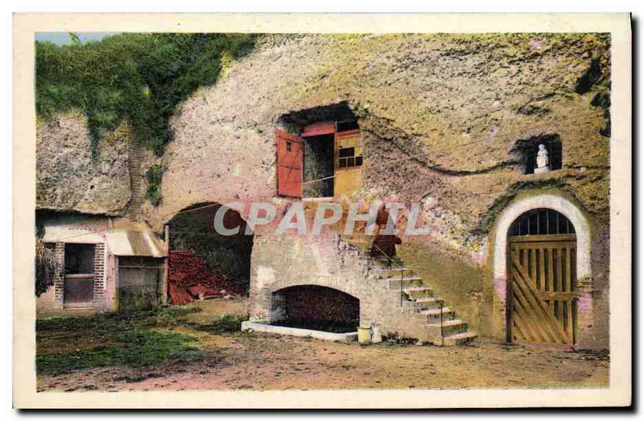 CPA Chateau du Loir Habitation dans le roc TRoglodyte