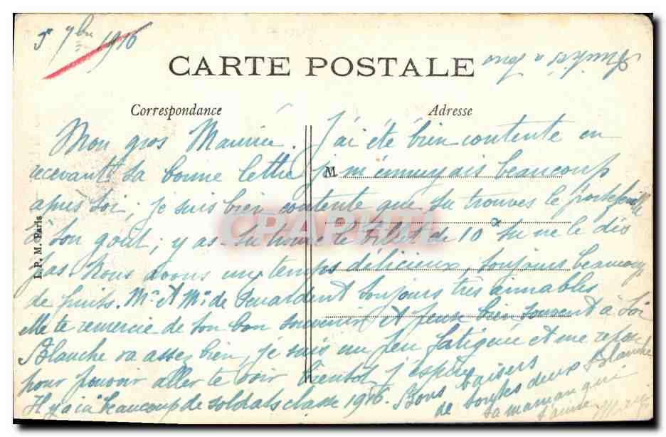 CPA Lude Chateau du Fosses Cote Entree — Rückseite
