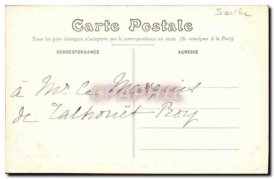 CPA Le Lude Le Chateau Salle des Fetes — Rückseite