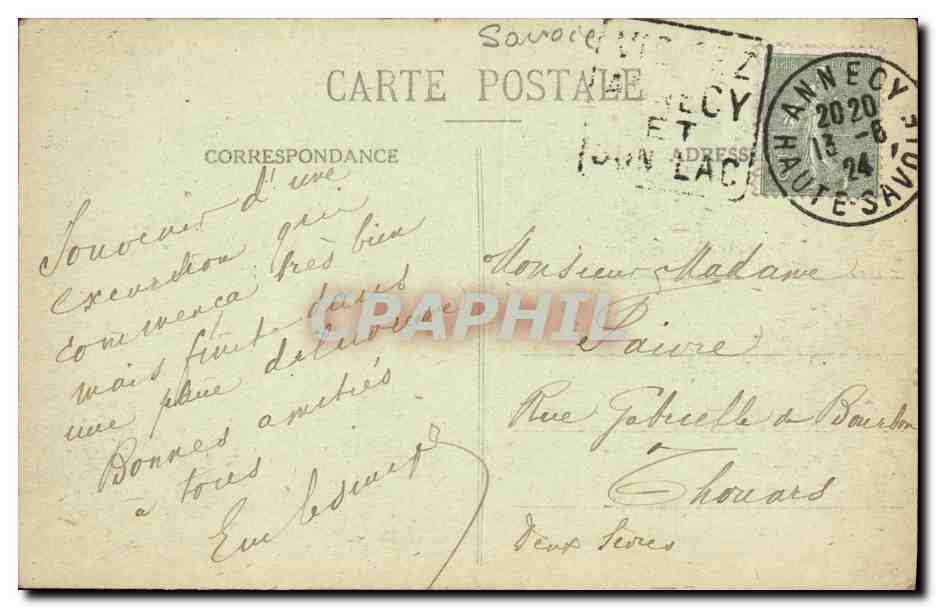 CPA Savoie Tamie Le vallon  — Rückseite