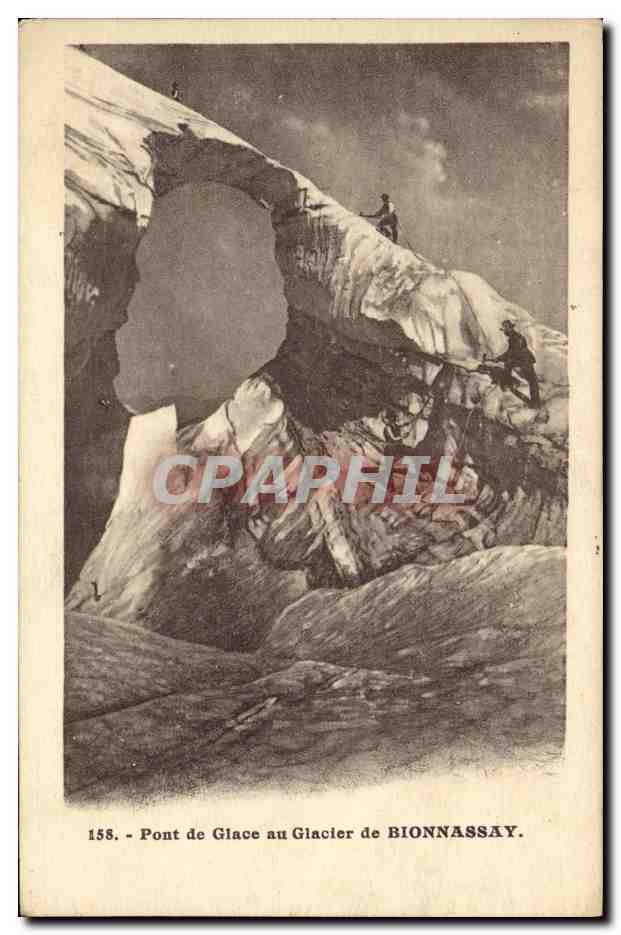 Pont de Glace au Glacier de Bionnassay — L. Morand, phot.édit. (Haute-Savoie) — n° 155