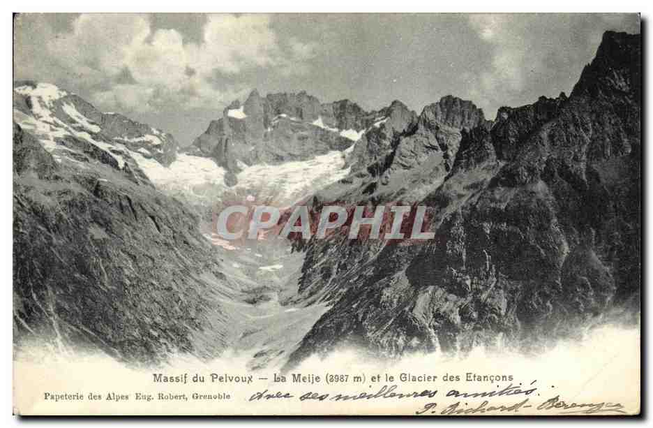 CPA Massif du Pelvoux La Meije et le Glacier des Etancons