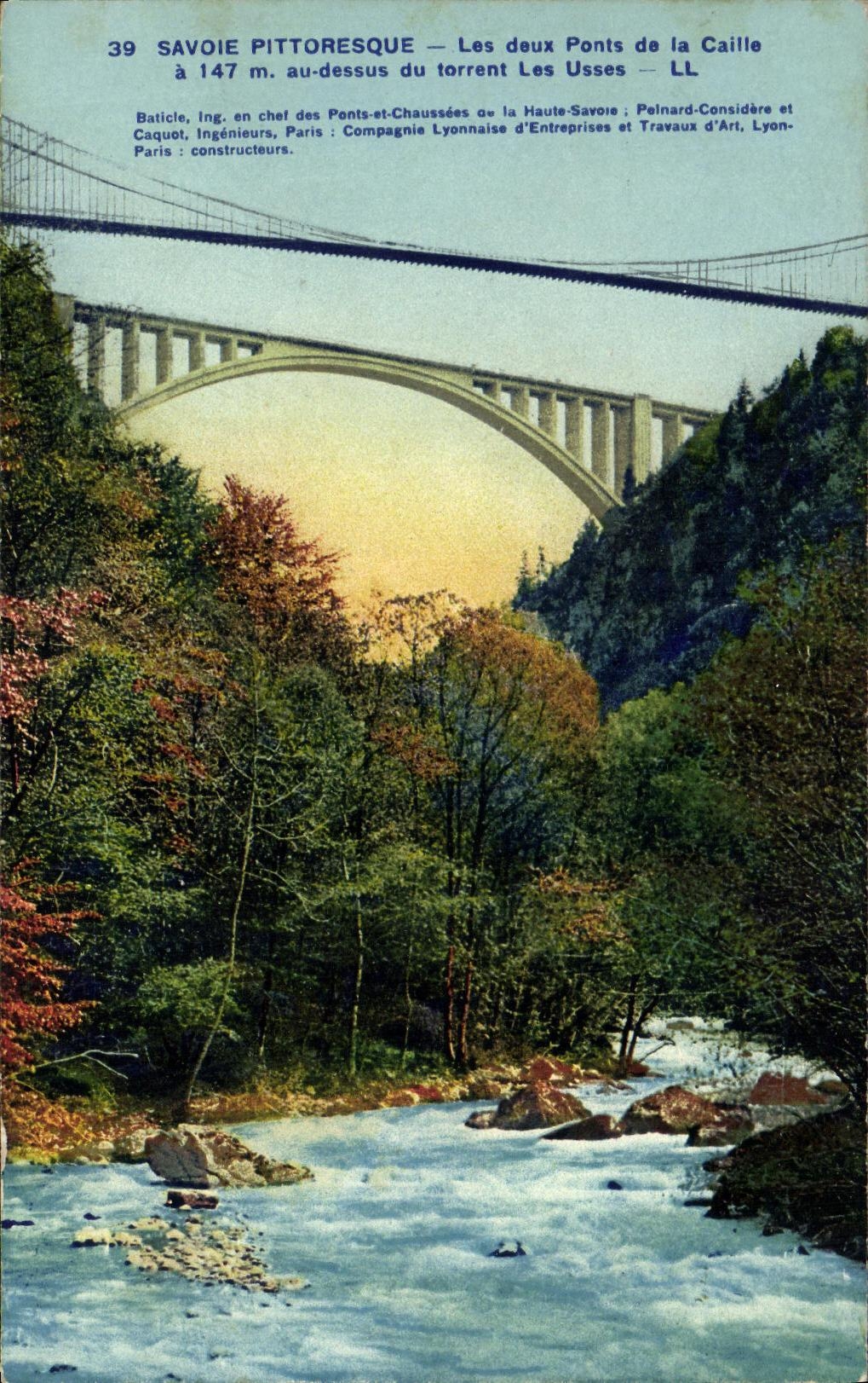CPA Savoie Pittoresque Les deaux Ponts de la Caille 