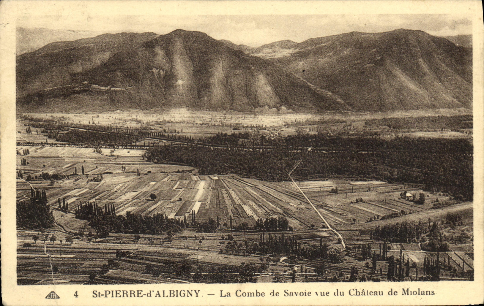 CPA St Pierre d Albigny La Combe de Savoie vue du Chateau de Molans