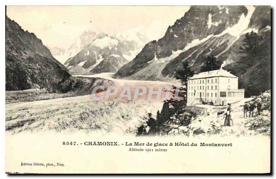 CPA Chamonix La Mer de glace hotel du Montanvert
