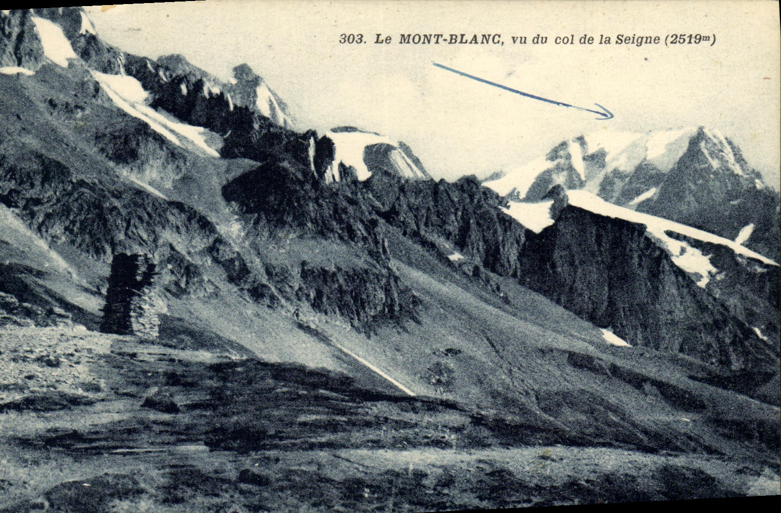 CPA Le Mont Blanc vu du col de la Seigne