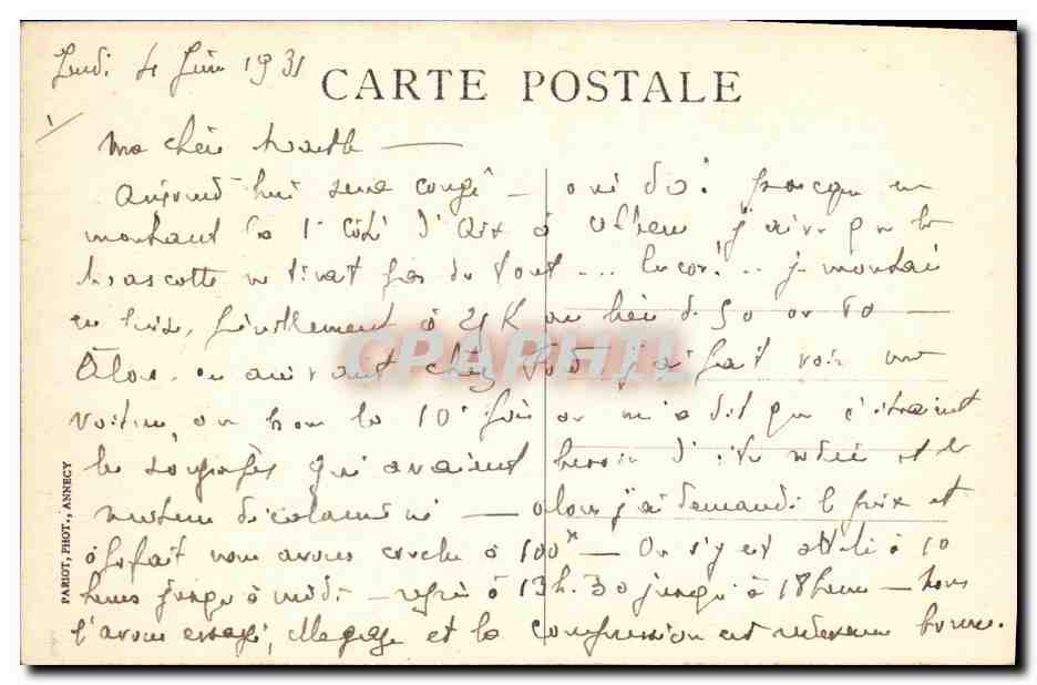 Savoye — Sites pittoresques — Route des Aravis — Les Lacets — Au fond, la Giettaz — n° 256 — Reverso