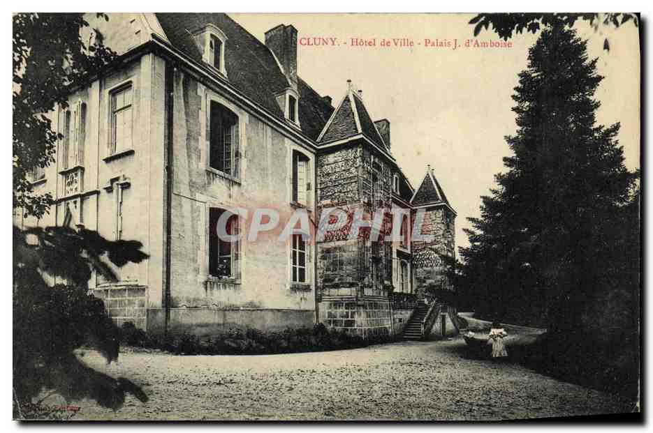 CPA Cluny Hotel de Ville Palais J d Amboise