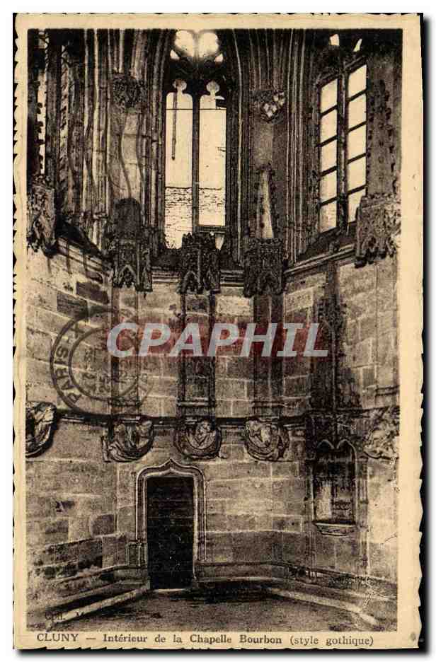 CPA Cluny Interieur de la Chapelle Bourbon