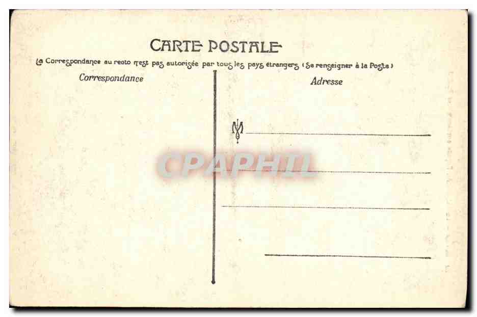 Autun — La Cathédrale, façade occidentale et portail — CPA n°21 — Verso