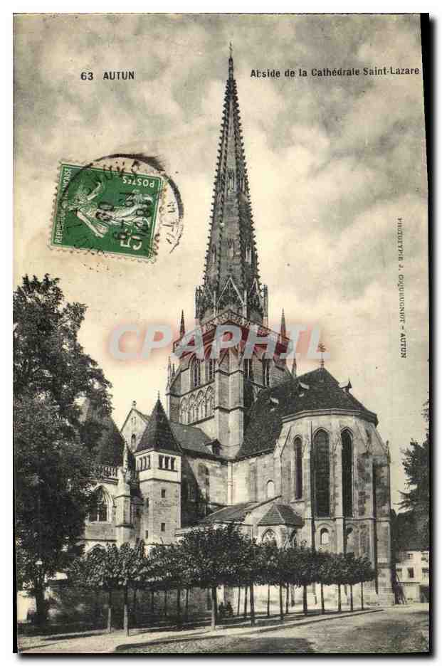 CPA Autun Abside de la Cathedrale Saint Lazare