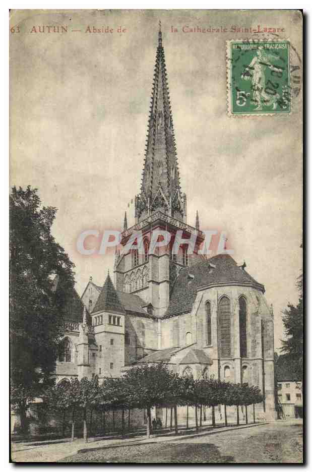 CPA Autun Abside de la Cathedrale Saint Lazare