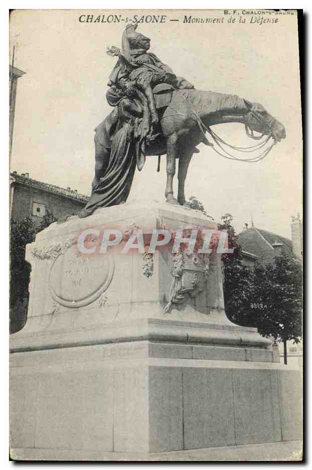 CPA Chalon s Saone Monument de la Defense Militaria