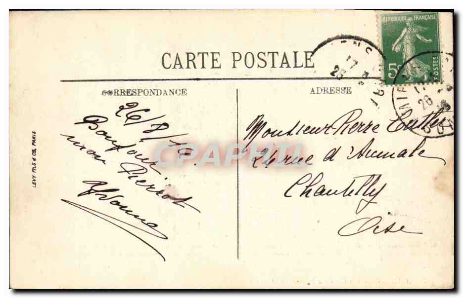 CPA Amiens Un Coin du Square Saint Denis — Rückseite