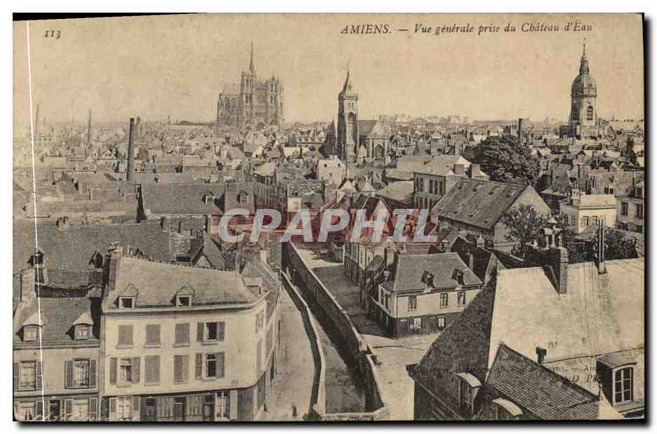 CPA Amiens Vue generale prise du Chateau d Eau