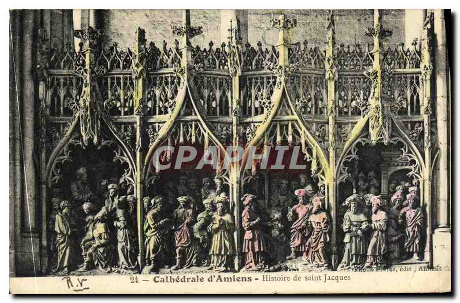 CPA Cathedrale d Amiens Histroie de saint Jacques