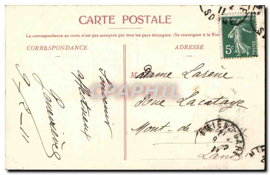 CPA Amiens Tombeau du Chanoine Lucas L Ange Pleureur — Back