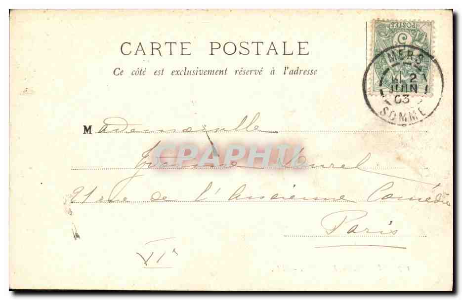 CPA Mers Le Casino — Verso