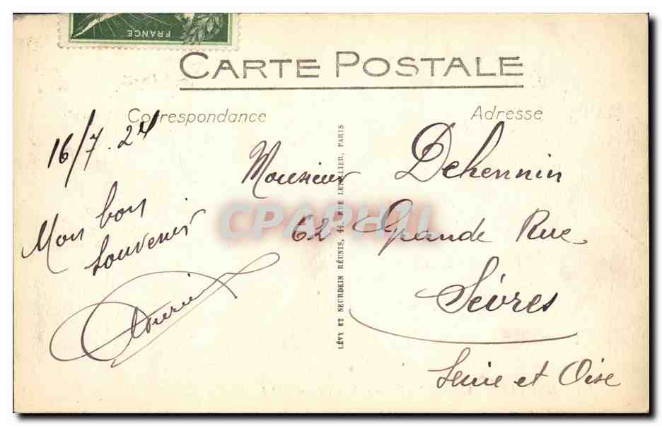 CPA Mers les Bains La Plage a Maree basse — Verso