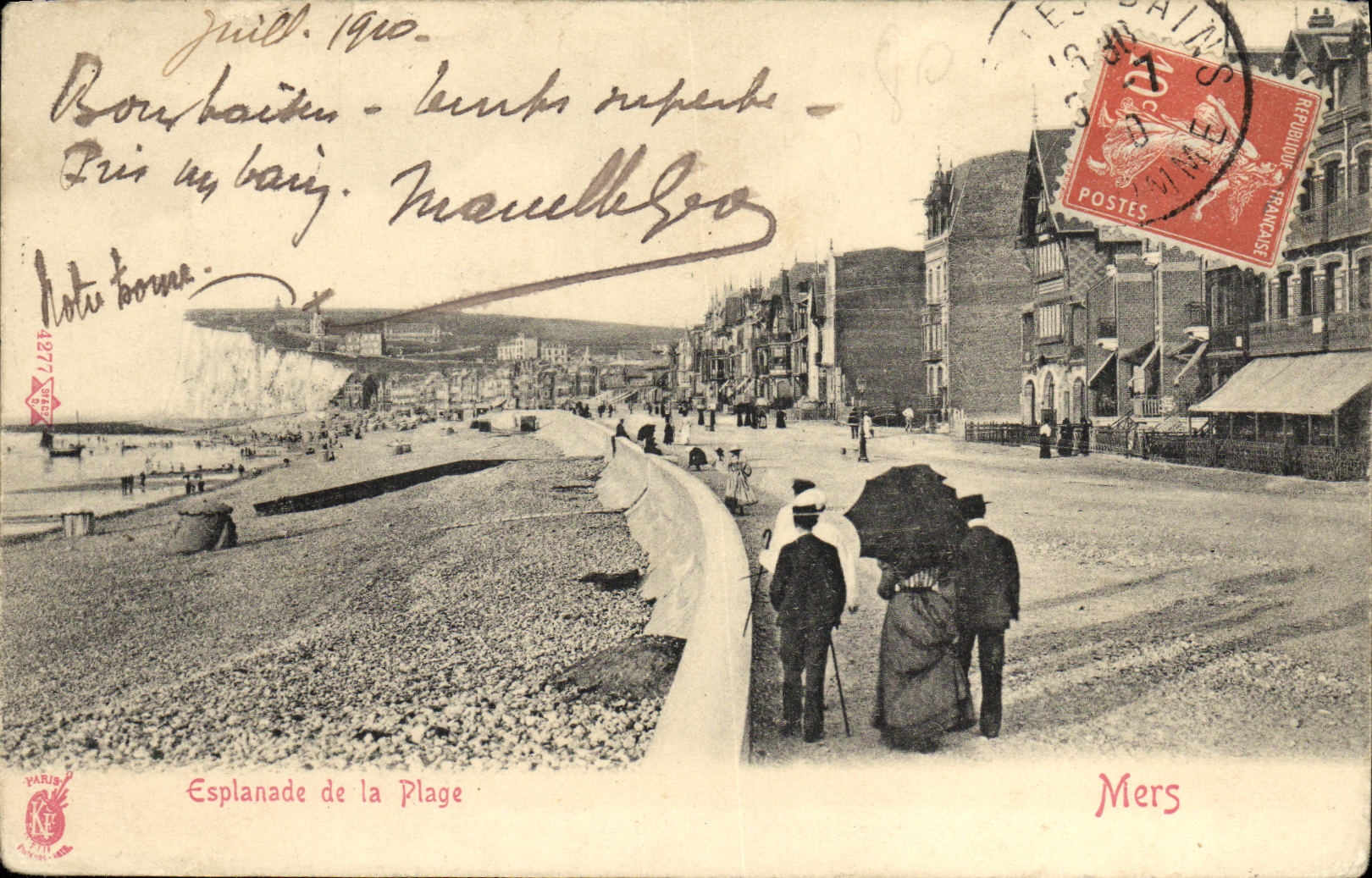 CPA Esplanade de la Plage Mers